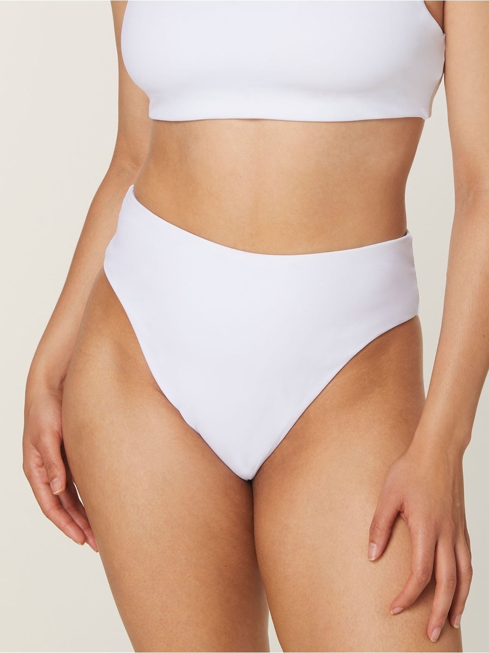 NWT Andie‎ White 90s High-Waisted Bikini Bottom Retails $52